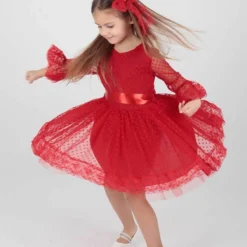 Ahenk Kids Kleid - Rot - Gerüschter Saum Kinder Kleider 82693668
