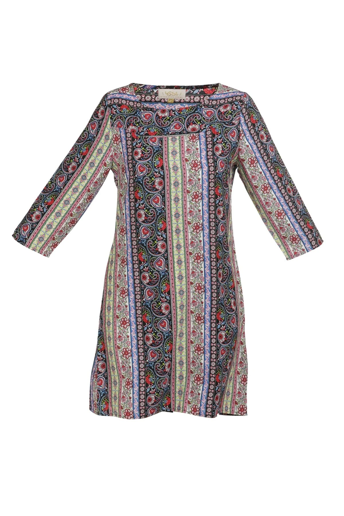 USHA Kleid - Mehrfarbig - Basic Damen Kleider 692439430 3 USHA Kleid - Mehrfarbig - Basic Damen Kleider 692439430