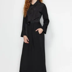 TRENDYOL MODEST Kleid - Schwarz - A-Linie Damen Kleider 738781141 -Deutschland Lady Echt Verkaufs-Shop 1 org zoom 165