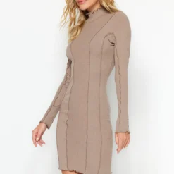Trendyol Collection Kleid - Beige - Bodycon Damen Kleider 701850024 -Deutschland Lady Echt Verkaufs-Shop 1 org zoom 169