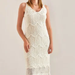 Bianco Lucci Kleid - Ecru - A-Linie Damen Kleider 739044170