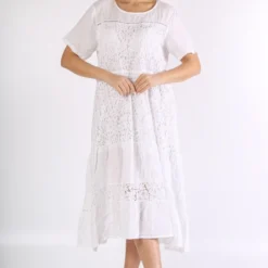 Chiccy Kleid - Weiß - A-Linie Damen Kleider 682220182