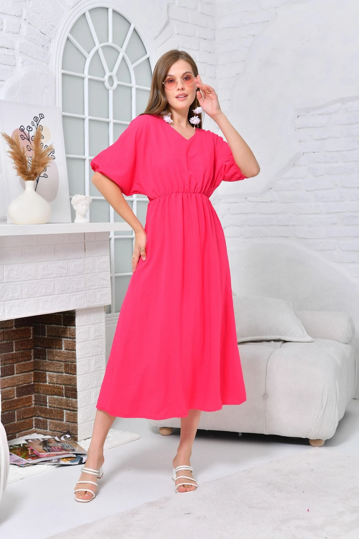 VOLT CLOTHİNG Kleid - Rosa - A-Linie Damen Kleider 756730791 4 VOLT CLOTHİNG Kleid - Rosa - A-Linie Damen Kleider 756730791 – Bild 2