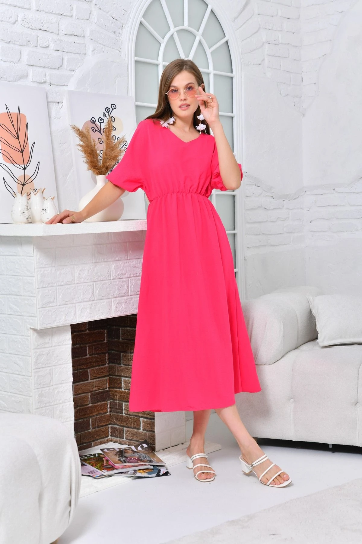 VOLT CLOTHİNG Kleid - Rosa - A-Linie Damen Kleider 756730791 5 VOLT CLOTHİNG Kleid - Rosa - A-Linie Damen Kleider 756730791 – Bild 3