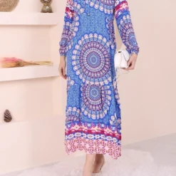 Modamorfo Kleid - Blau - A-Linie Damen Bekleidung 681518696