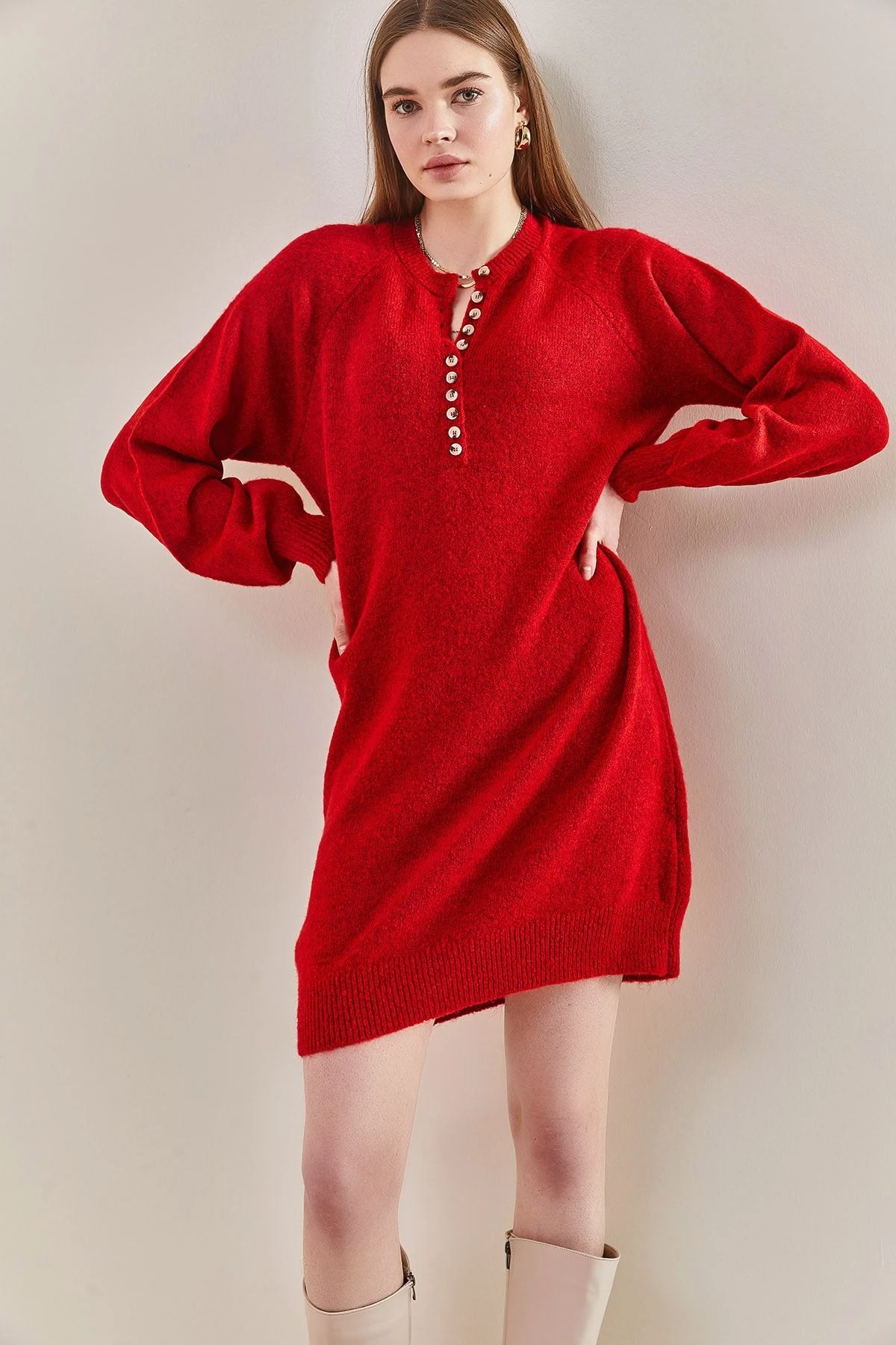 Bianco Lucci Kleid - Rot - A-Linie Damen Kleider 665061067 3 Bianco Lucci Kleid - Rot - A-Linie Damen Kleider 665061067