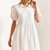 Bianco Lucci Kleid - Weiß - A-Linie Damen Kleider 712279156 -Deutschland Lady Echt Verkaufs-Shop 1 org zoom 338