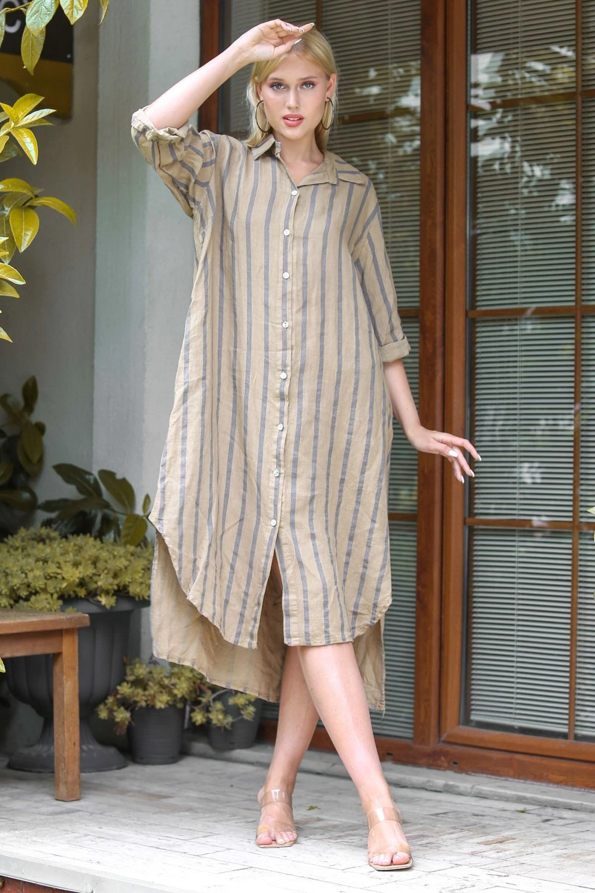 Chiccy Kleid - Braun - A-Linie Damen Kleider 736694080 3 Chiccy Kleid - Braun - A-Linie Damen Kleider 736694080