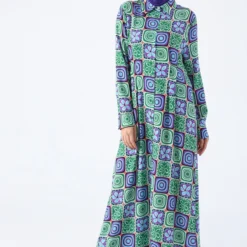 ALLDAY Kleid - Grün - Blusenkleid Damen Kleider 734387665