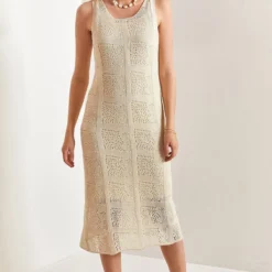 Bianco Lucci Kleid - Ecru - A-Linie Damen Kleider 711480688