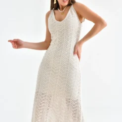 VOLT CLOTHİNG Kleid - Ecru - A-Linie Damen Kleider 733349871