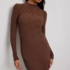 NA-KD Kleid - Braun - Bodycon Damen Kleider 730766703 -Deutschland Lady Echt Verkaufs-Shop 1 org zoom 514