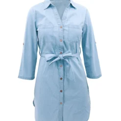 AIKI KEYLOOK Kleid - Blau - Basic Damen Kleider 669844171