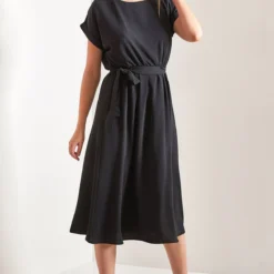 Bianco Lucci Kleid - Schwarz - A-Linie Damen Kleider 732012362