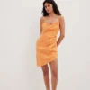 NA-KD Kleid - Orange - Wickelschnitt Damen Kleider 751152097 -Deutschland Lady Echt Verkaufs-Shop 1 org zoom 65