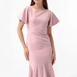 Lafaba Kleid - Rosa - Gerüschter Saum Damen Kleider 755425073 -Deutschland Lady Echt Verkaufs-Shop 1 org zoom 661