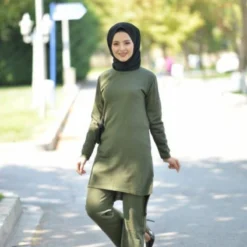 Modamihram Kleid - Khaki - A-Linie Bekleidung Bekleidung 47045090