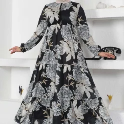 Modamihram Kleid - Schwarz - A-Linie Bekleidung Bekleidung 688703250