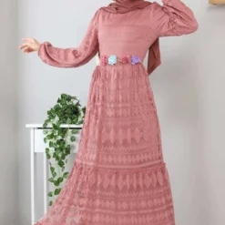 Modamihram Kleid - Rosa - A-Linie Bekleidung Bekleidung 248336720