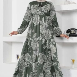 Modamihram Kleid - Khaki - A-Linie Bekleidung Bekleidung 688660761