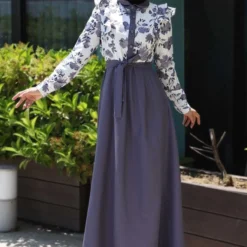 Modamihram Kleid - Grau - A-Linie Bekleidung Bekleidung 315923345