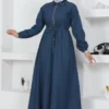 Modamihram Kleid - Blau - A-Linie Bekleidung Bekleidung 696689005 -Deutschland Lady Echt Verkaufs-Shop 1 org zoom 729