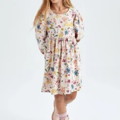 Defacto Kleid - Mehrfarbig - A-Linie Kinder Kleider 329550995