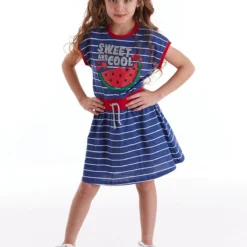 Mushi Kleid - Dunkelblau - Basic Kinder Kleider 81375072