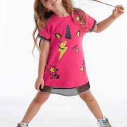 Mushi Kleid - Rosa - Basic Kinder Kleider 35838350