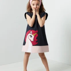 Denokids Kleid - Dunkelblau - Basic Kinder Kleider 4742000