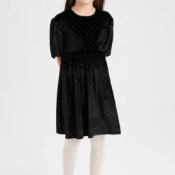 Defacto Kleid - Schwarz - A-Linie Kinder Kleider 364729760 -Deutschland Lady Echt Verkaufs-Shop 1 org zoom 786