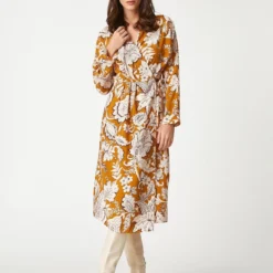 Koton Kleid - Mehrfarbig - Wickelschnitt Damen Kleider 377337211