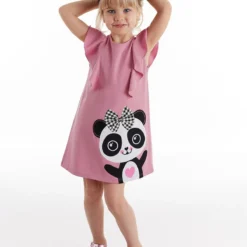 Denokids Kleid - Rosa - Basic Kinder Kleider 81375023