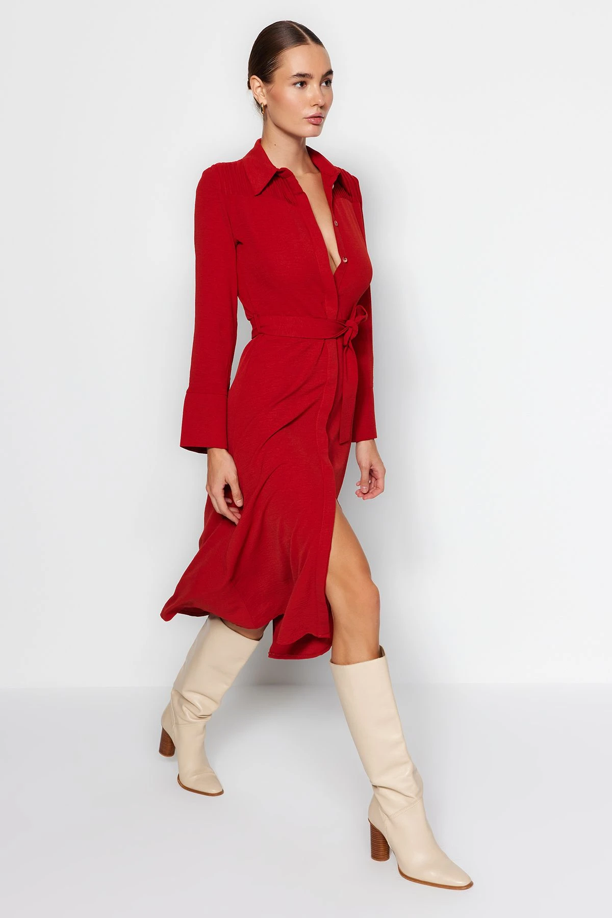 Trendyol Collection Kleid - Rot - Blusenkleid Damen Kleider 737910509 3 Trendyol Collection Kleid - Rot - Blusenkleid Damen Kleider 737910509