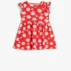 Koton Kleid - Rot - Gerüschter Saum Kinder Kleider 675496306 -Deutschland Lady Echt Verkaufs-Shop 1 org zoom 837