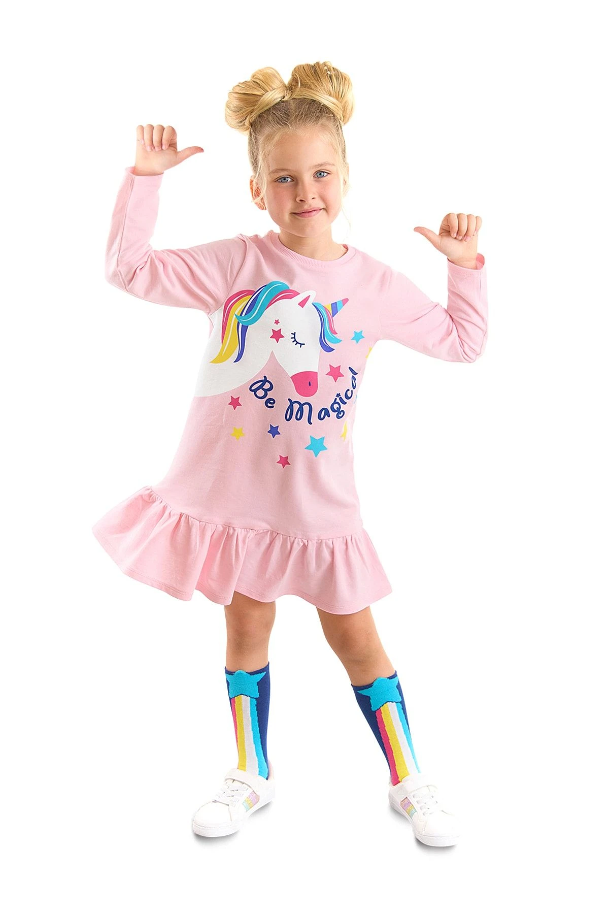 Denokids Kleid - Rosa - Gerüschter Saum Kinder Kleider 337290715 3 Denokids Kleid - Rosa - Gerüschter Saum Kinder Kleider 337290715