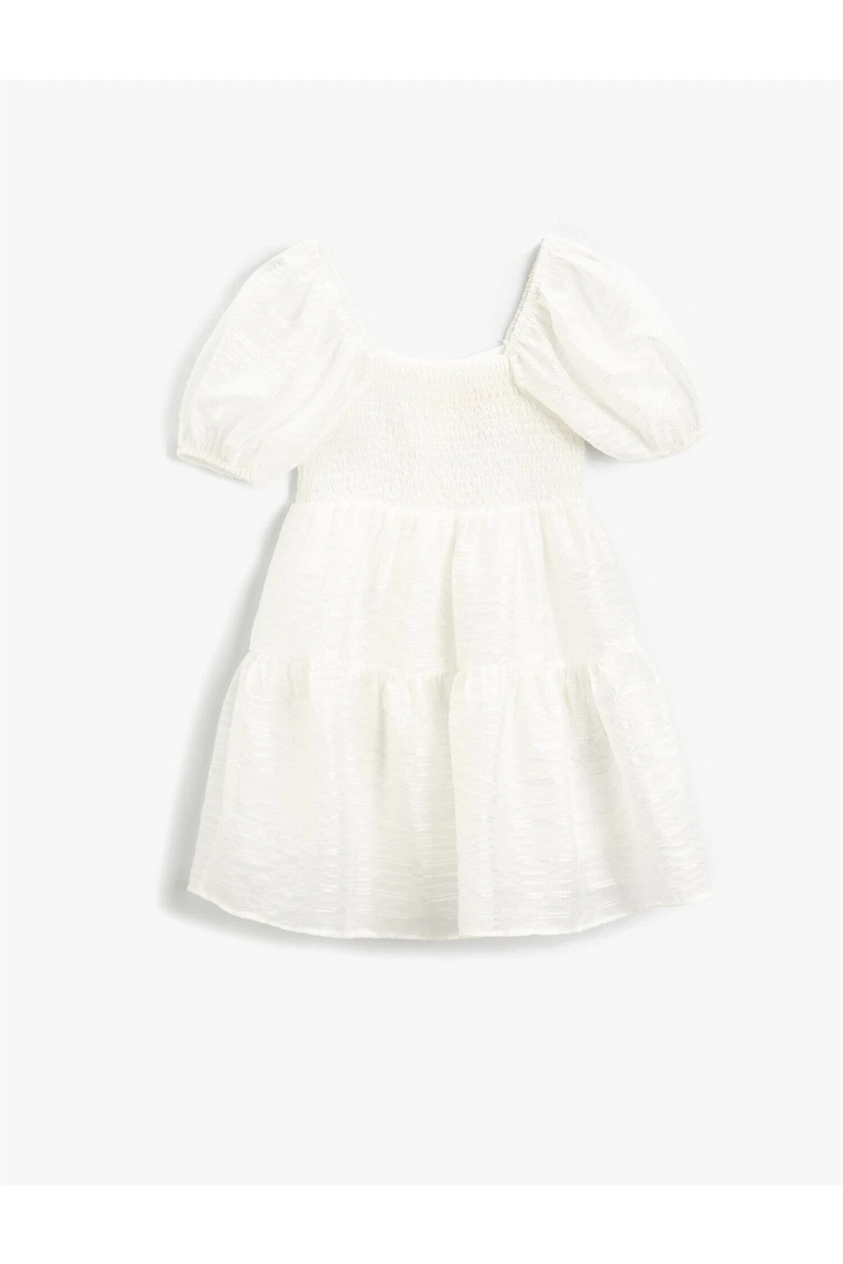 Koton Kleid - Weiß - Basic Kinder Kleider 267535410 3 Koton Kleid - Weiß - Basic Kinder Kleider 267535410