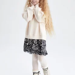 Defacto Kleid - Ecru - A-Linie Kinder Kleider 347926483 -Deutschland Lady Echt Verkaufs-Shop 1 org zoom 993