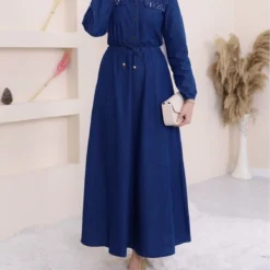 Modamorfo Kleid - Dunkelblau - A-Linie -Deutschland Lady Echt Verkaufs-Shop 2 org zoom 100