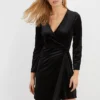 Cool & Sexy Kleid - Schwarz - Wickelschnitt Damen Kleider 207190161