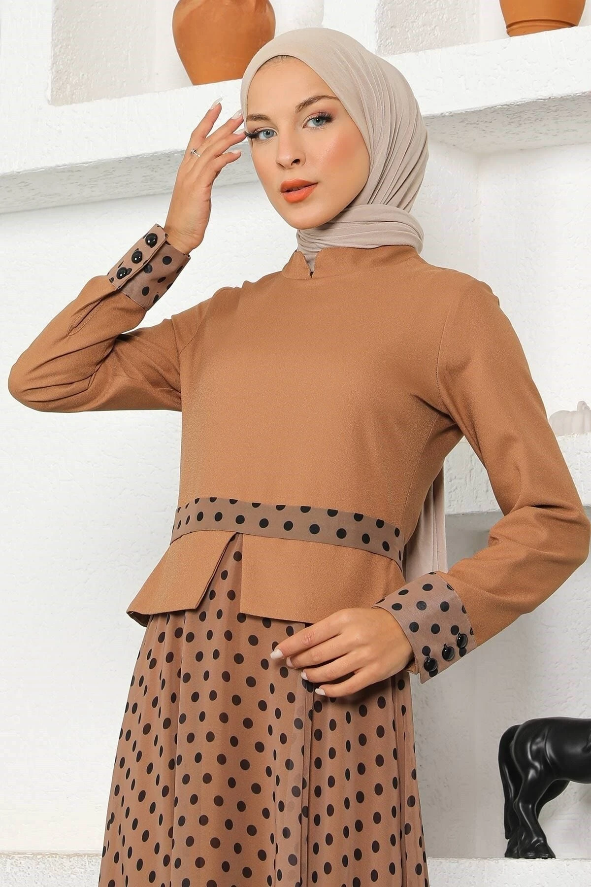 Modamihram Kleid - Braun - A-Linie Bekleidung Bekleidung 382210100 4 Modamihram Kleid - Braun - A-Linie Bekleidung Bekleidung 382210100 – Bild 2