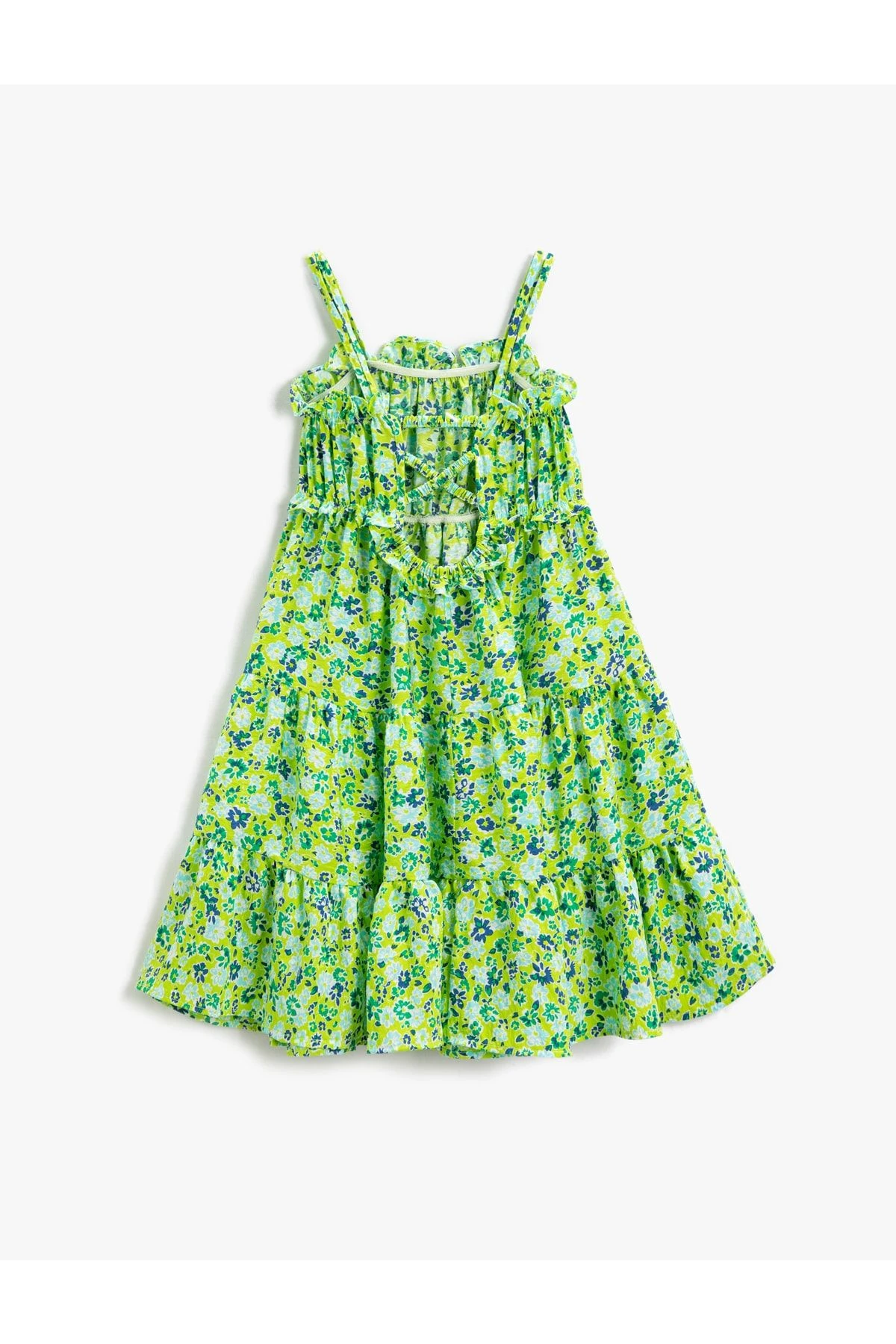 Koton Kleid - Grün - Gerüschter Saum Kinder Kleider 345301603 4 Koton Kleid - Grün - Gerüschter Saum Kinder Kleider 345301603 – Bild 2