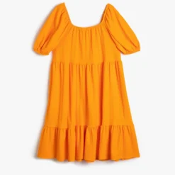 Koton Kleid - Orange - A-Linie Kinder Kleider 691048481 -Deutschland Lady Echt Verkaufs-Shop 2 org zoom 1162