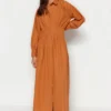 TRENDYOL MODEST Kleid - Orange - Basic -Deutschland Lady Echt Verkaufs-Shop 2 org zoom 147