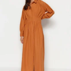 TRENDYOL MODEST Kleid - Orange - Basic