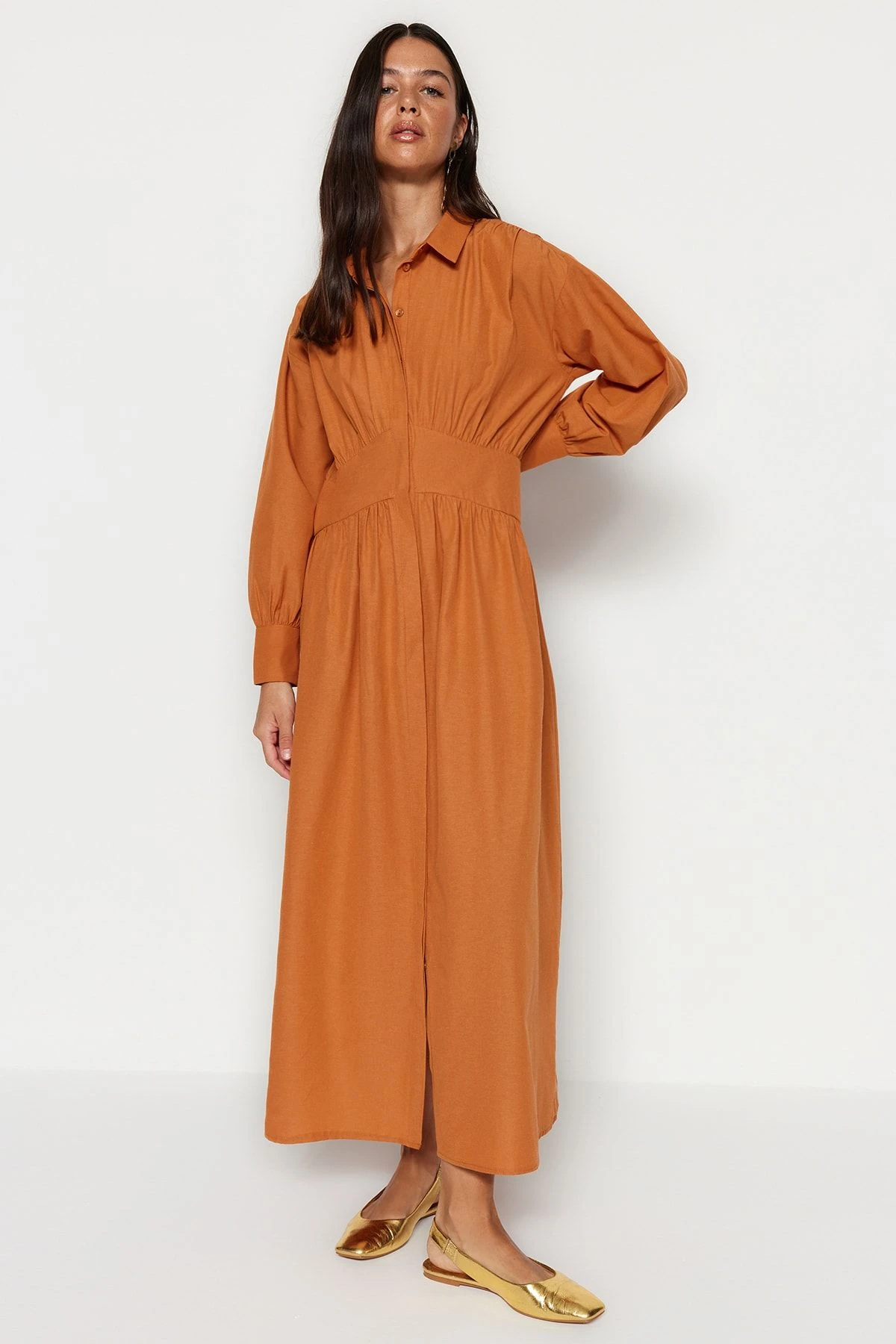 TRENDYOL MODEST Kleid - Orange - Basic 3 TRENDYOL MODEST Kleid - Orange - Basic