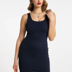 Faina Kleid - Blau - Basic Damen Kleider 655066005 -Deutschland Lady Echt Verkaufs-Shop 2 org zoom 219