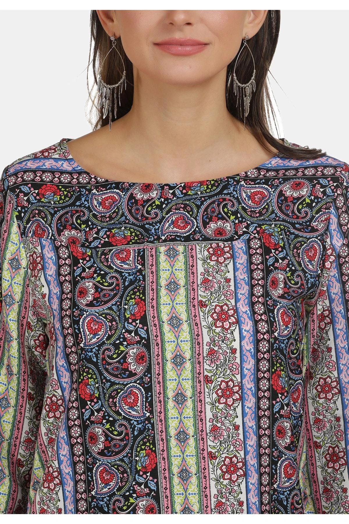 USHA Kleid - Mehrfarbig - Basic Damen Kleider 692439430 4 USHA Kleid - Mehrfarbig - Basic Damen Kleider 692439430 – Bild 2