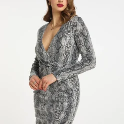 Faina Kleid - Grau - Basic Damen Kleider 653391842 -Deutschland Lady Echt Verkaufs-Shop 2 org zoom 276