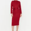 Trendyol Collection Kleid - Bordeaux - Bodycon Damen Kleider 283158862 -Deutschland Lady Echt Verkaufs-Shop 2 org zoom 294